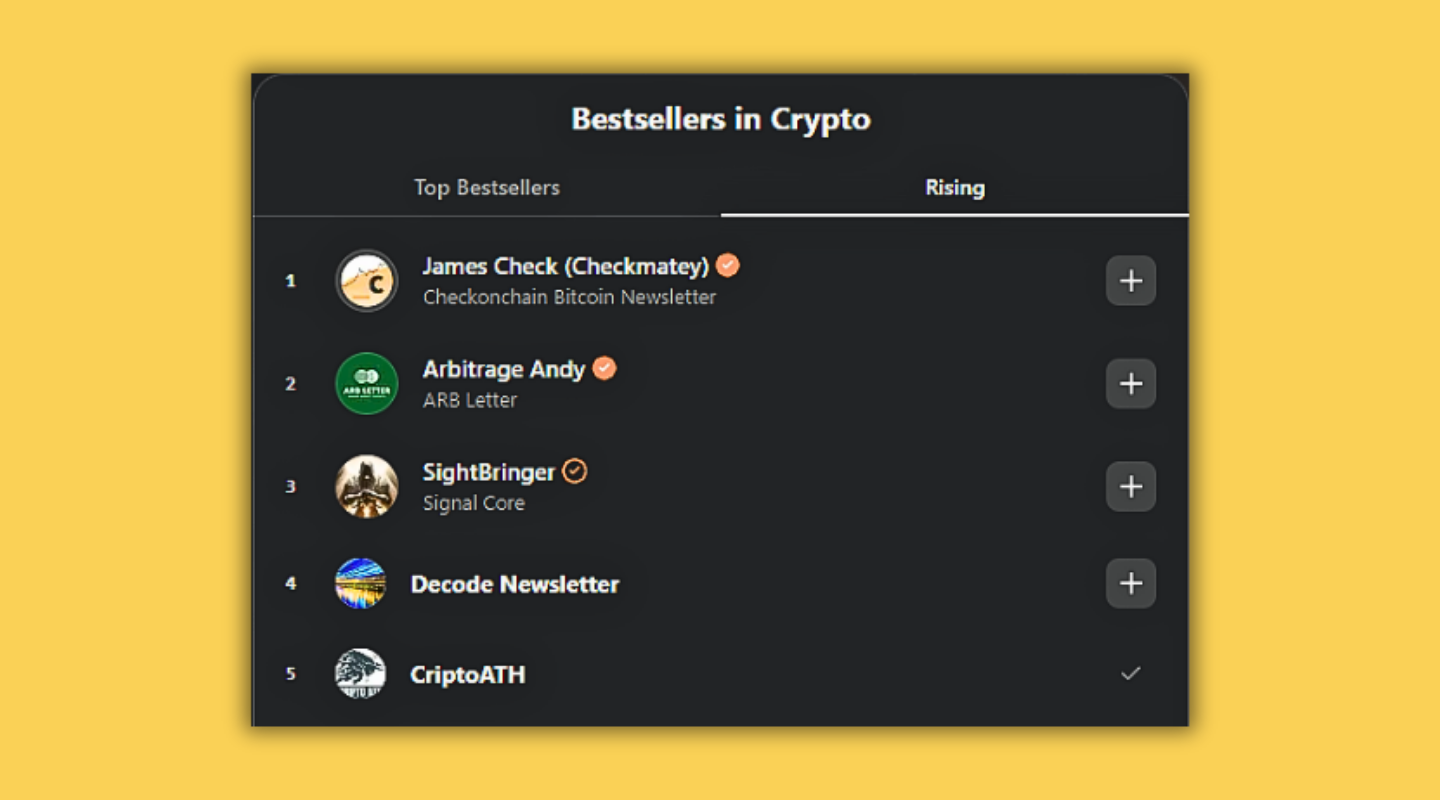 CriptoATH en el Top 5 de newsletters cripto en Substack